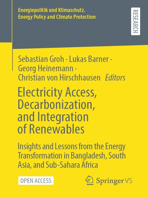 Title details for Electricity Access, Decarbonization, and Integration of Renewables by Sebastian Groh - Available